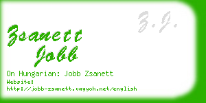 zsanett jobb business card